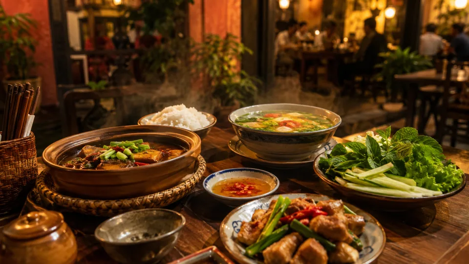 Bàn ăn tại Nguyễn Thị Tượng